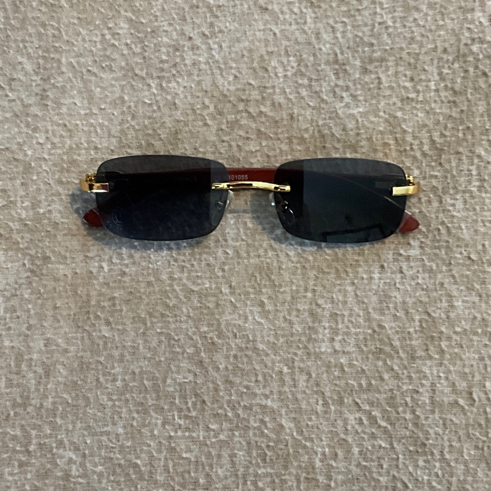 Cartier Gold and Black Sunglasses
